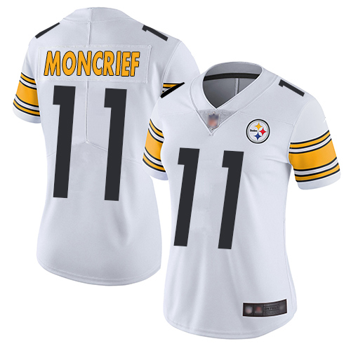 Women Pittsburgh Steelers Football #11 Limited White Donte Moncrief Road Vapor Untouchable Nike NFL Jersey->women nfl jersey->Women Jersey